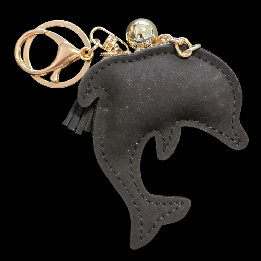 Sparkling Dolphin Bag Charm Keychain